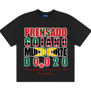 Camiseta Preta "Prensado Goiano Muito Forte do 020" - M